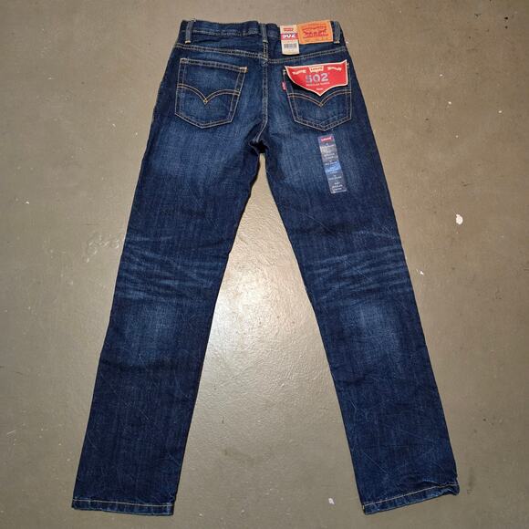 NWT Levi's 502 Regular Taper Distressed Denim Jeans Boys Size 26 12 Regular - Picture 3 of 5
